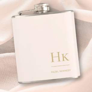 Monogram Personlig Rosa Guld Bröllopsfest Fickplunta