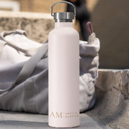 Monogram Personlig Rosa initialt och Namn
