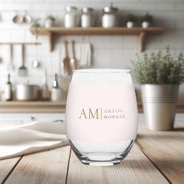 Monogram Personlig Rosa initialt och Namn
