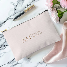 Monogram Personlig Rosa initialt och Namn