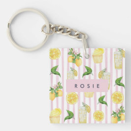 Monogram Personlig Watercolor Lemons Lemonade