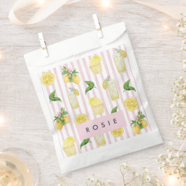 Monogram Personlig Watercolor Lemons Lemonade