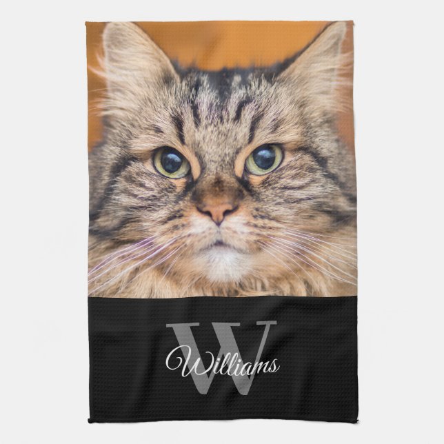 Monogram Pet Photo Kitchen Towels Kökshandduk (Vertikal)