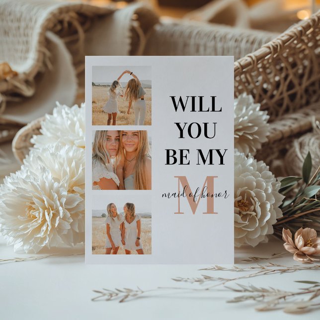 Monogram Photo, är du min Maid of honor? (Skapare uppladdad)