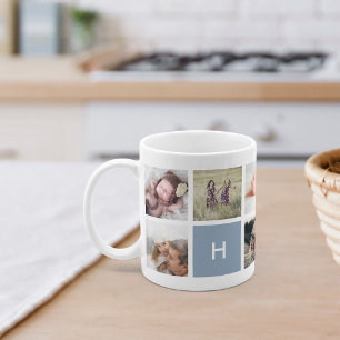 Monogram Photo Collage Mugg Skiva