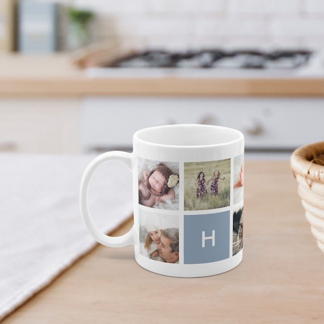Monogram Photo Collage Mugg | Skiva (Skapare uppladdad)