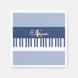 Monogram Piano Nycklar Musical Tangentbord Music Ä Pappersservett