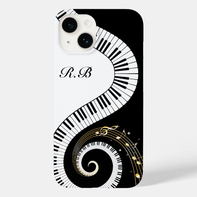 Monogram Piano Nycklar och Musik noter (Baksida)