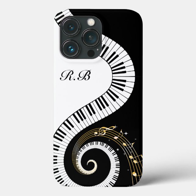 Monogram Piano Nycklar och Musik noter (Baksida)