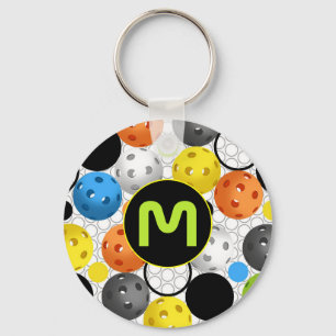 Monogram Pickleball-Multifärgad Nyckelring