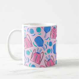 Monogram Pickleball Paddles and Balls Pink Preppy  Kaffemugg