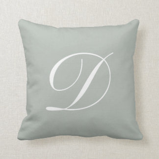 Monogram Pillow för Grått Brev Kudde