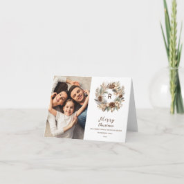 Monogram Pinecone Vinter-andejulfoto Helgkort