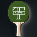 Monogram Ping Pong Paddle Pingisracket<br><div class="desc">Den här designen kan vara personlig i det område som tillhandahålls genom att ändra fotot och/eller text. Du kan också anpassa den genom att klicka på Anpassa den här mallen och sedan välja klicka för att anpassa ytterligare alternativ och ta bort eller ändra färg i bakgrunden, lägga till text, ändra...</div>