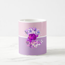 Monogram Pink Rose's Cottagecore Kaffemugg