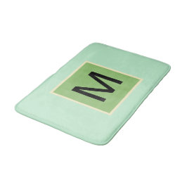 Monogram Pistachio Grönt Ice Cream Färg Badrumsmatta