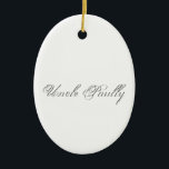 Monogram Plain Script Julgransprydnad Keramik<br><div class="desc">Anpassa den med den här enkla användan av produktmallen. 3d Monogramtext för en personlig för dig själv eller dina nära. Monogram och text namn är lätta att byta till kostym efter dina behov. Lägg till en bakgrund färg eller ändra bilden till kostym med din personliga smak. Enkelhet i bästa fall....</div>