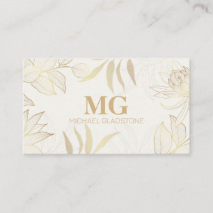 Monogram   Plant Life Artwork Visitkort