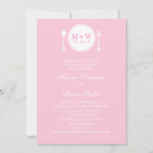 Monogram Plate Rehearsal Dinner-inbjudningar Inbjudningar