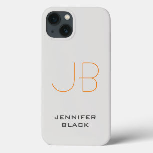 Monogram Platinum Grått minimalistisk modern Namn