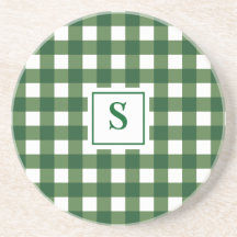 Monogram Play Gingham Sandstone Underlägg