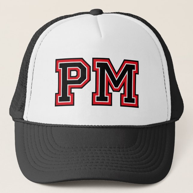 Monogram "PM" Truckerkeps (Framsida)