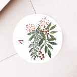 Monogram Poinsettia jul - Helgdag Runt Klistermärke<br><div class="desc">___________________________ ***Denna utformning ingår i en helgdag av julklapp** Ett steg in i en värld av tidlös charm med min "Festive Flora: jul Splendor Poinsettia Delight"-samling. 🌸 framhäva säsongens magi med en fängslande blandning av blommigtar, spola grönt gräs löv, säkra röda bär och de förtjusande nyheterna om gult och röda...</div>