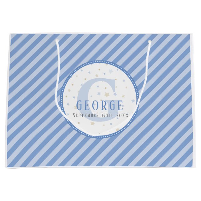 Monogram Pojke Blue Large Gift Bag (Framsidan)