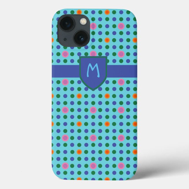 Monogram Polka dots Anpassningsbar iPhone 6 Xtreme (Baksida)