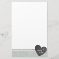 MONOGRAM polka prick chalkboard-blek grått