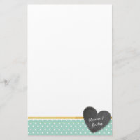 MONOGRAM-polka prick-chalkboard-hjärtmint grönt