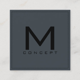 Monogram Professional Elegant Modern Arsenik Fyrkantigt Visitkort