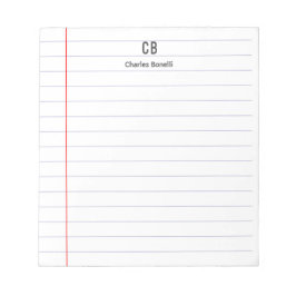 Monogram Professional Enkel Minimalistisk Linjerat Anteckningsblock