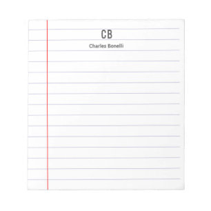 Monogram Professional Enkel Minimalistisk Linjerat Anteckningsblock