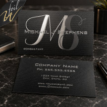 Monogram Professional Folie på Svart Metallstruktu
