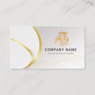 Monogram Professional Gold Lion Logo Visitkort