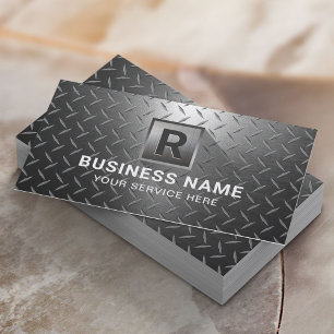 Monogram Professionell Construction Repair Metall Visitkort