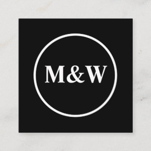 Monogram Professionell Elegant Fyrkantigt Visitkort