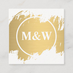 Monogram Professionell Elegant Fyrkantigt Visitkort