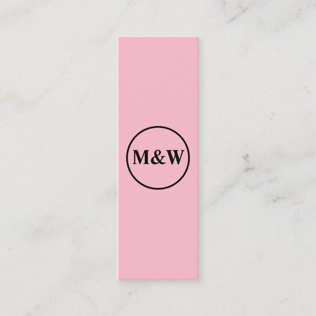 Monogram Professionell Elegant Mini Visitkort (Framsida)