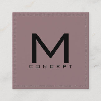 Monogram Professionell Elegant Modern Bazaar Fyrkantigt Visitkort