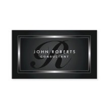 Monogram Professionell Elegant Modern Black