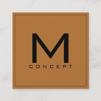Monogram Professionell Elegant Modern koppar Fyrkantigt Visitkort