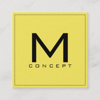 Monogram Professionell Elegant Modern Maj Fyrkantigt Visitkort