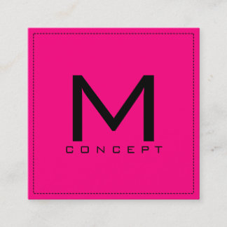 Monogram Professionell Elegant Modern Ro Fyrkantigt Visitkort