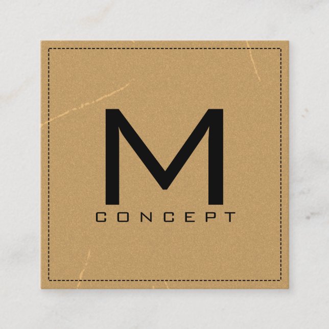 Monogram Professionell Elegant Modern Vintage Fyrkantigt Visitkort (Framsida)