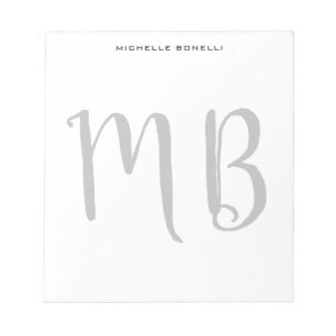 Monogram Professionell Enkel Minimalistisk Anteckningsblock