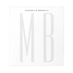 Monogram Professionell Enkel Minimalistisk Anteckningsblock