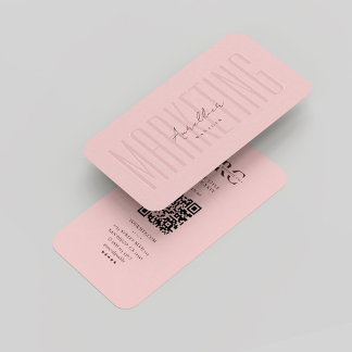 Monogram Professionell Marknadsföring Rosa Modern Visitkort