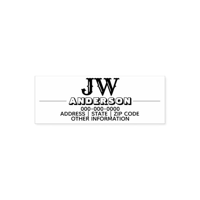 Monogram professionell student lärare mamma självfärgande stämpel (Design)